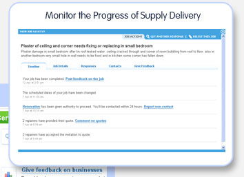 Monitor the progress of supply delivery